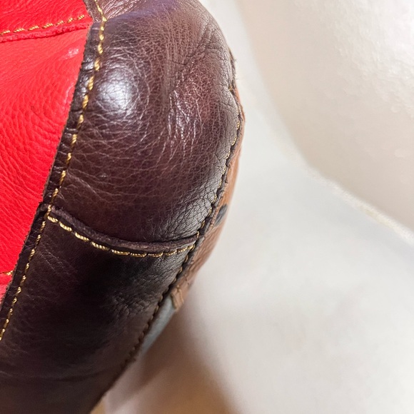 Colorful Patchwork Leather Hobo Bag - Picture 5 of 8